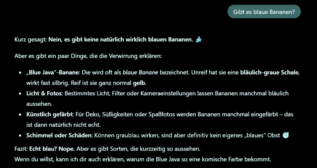 Blaue Banane – ChatGPT